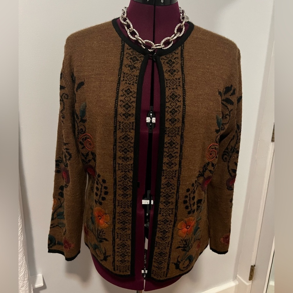 Simply Natural Cardigan Sweater Size Large